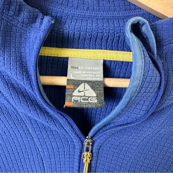 Nike ACG Lightweight Fleece-y Quarter-Zip Pullover in Blue SZ Large - Picture 5 of 9